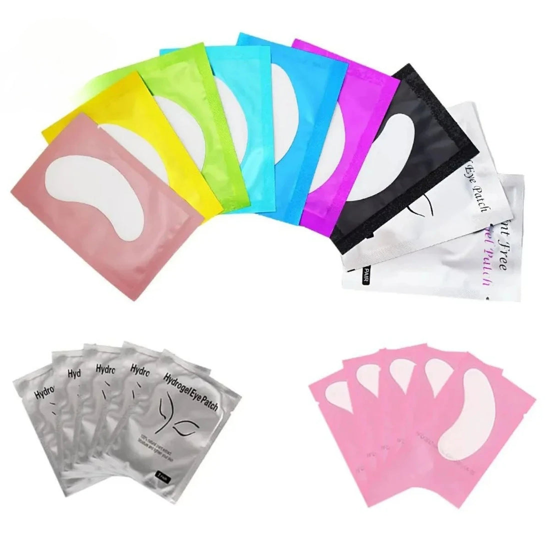 50Pairs Eyelash Pad Gel Patch Grafting Eyelashes Under Eye Patches For Eyelash Extension Paper Sticker Application Make Up