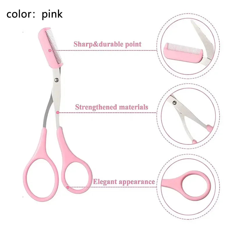 3 sets of new crescent eyebrow razor with eyebrow cutter comb macro blade special eyebrow razor eyebrow cutter beauty tool