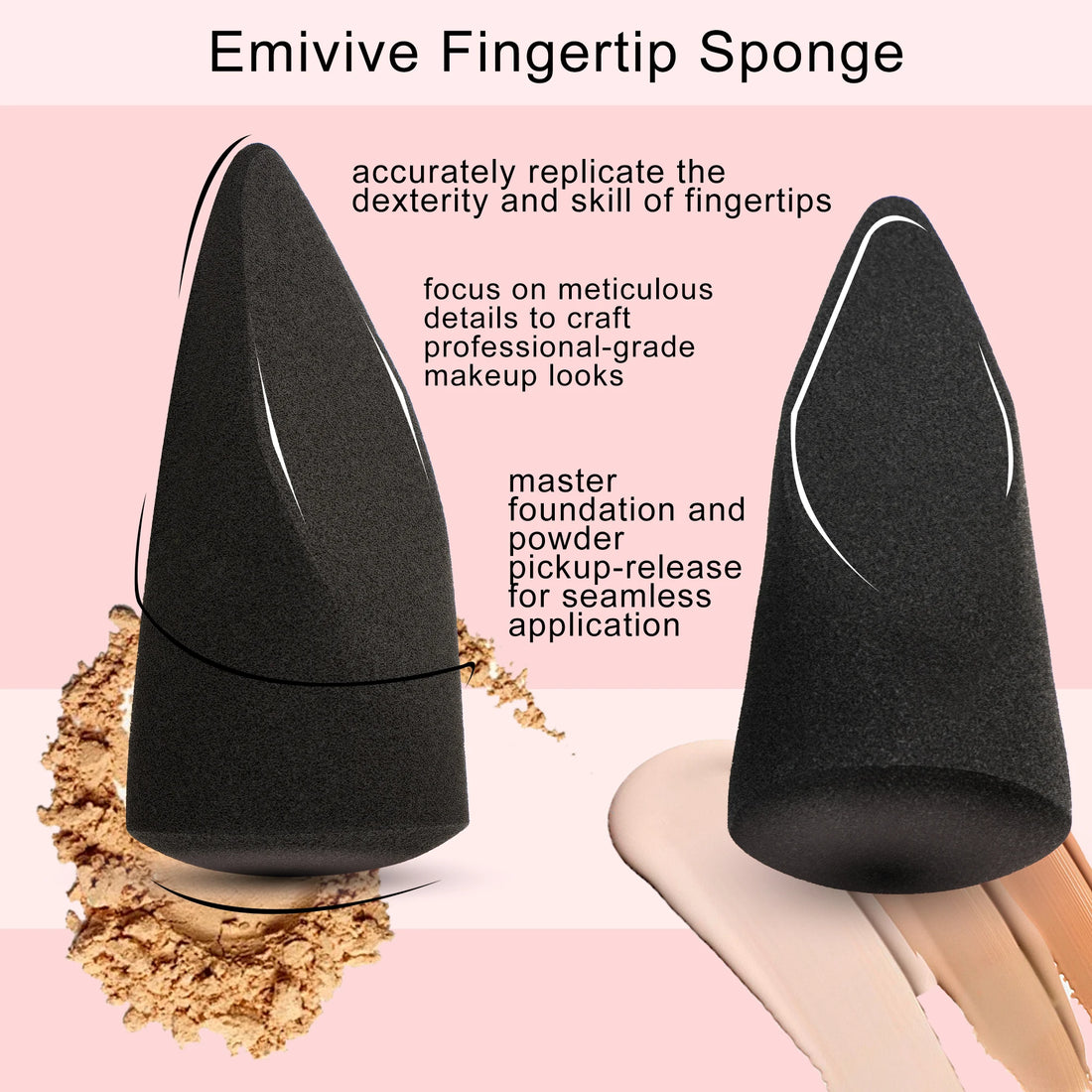 Fingertip Soft Makeup Sponge Set Beauty Blender professional puff for Foundation Concealer BB Cream Women Cosmetic Makeup Tools