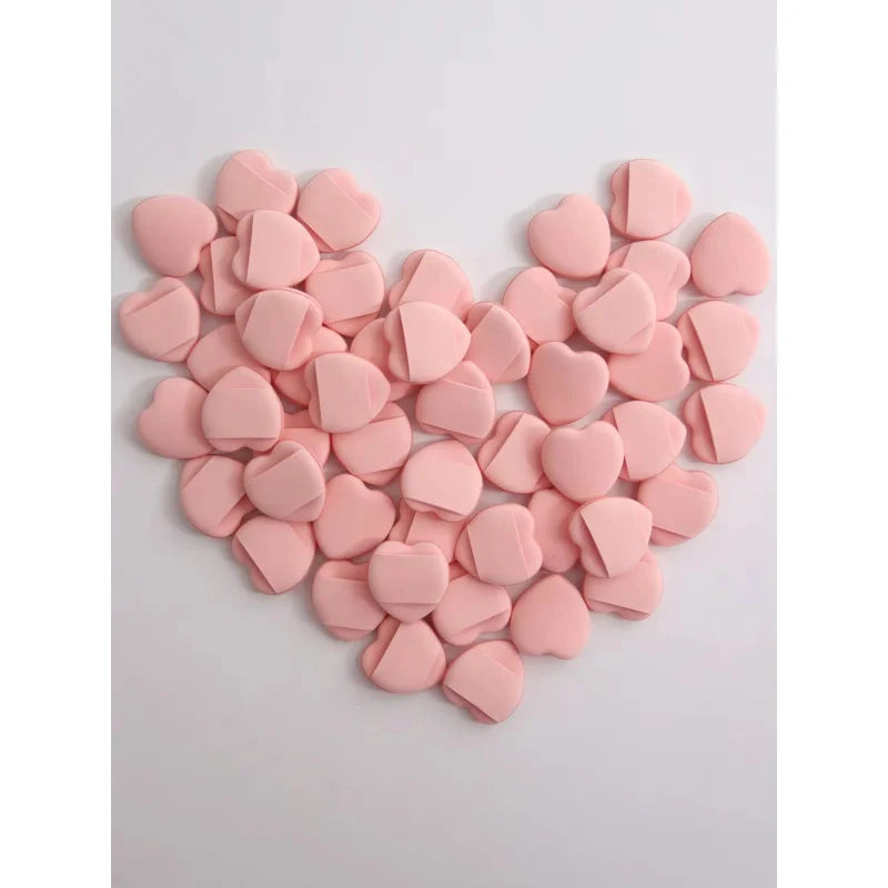 50Personalized Mini Fingertip Powder Puff Set(Pink) Foundation Concealer Precision Application Tool Finger Pad Sponge